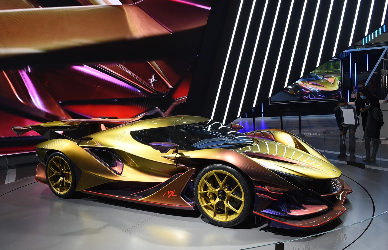 An Apollo Intensa Emozione car on display during the 3rd China International Import Expo in Shanghai (photo source: Xinhua)